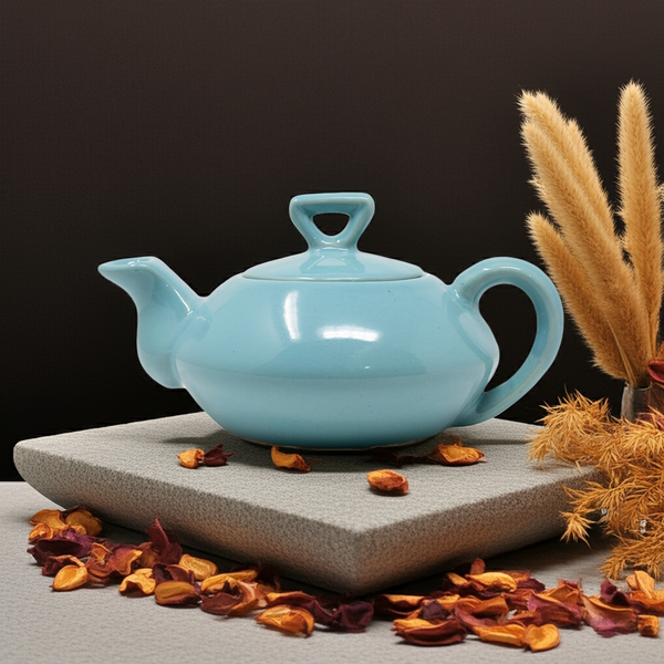 Handmade Japanese Style Shallow Ceramic 500ml Teapot Pourer Jug
