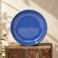 Aqua Blue pasta salad ceramic plate 