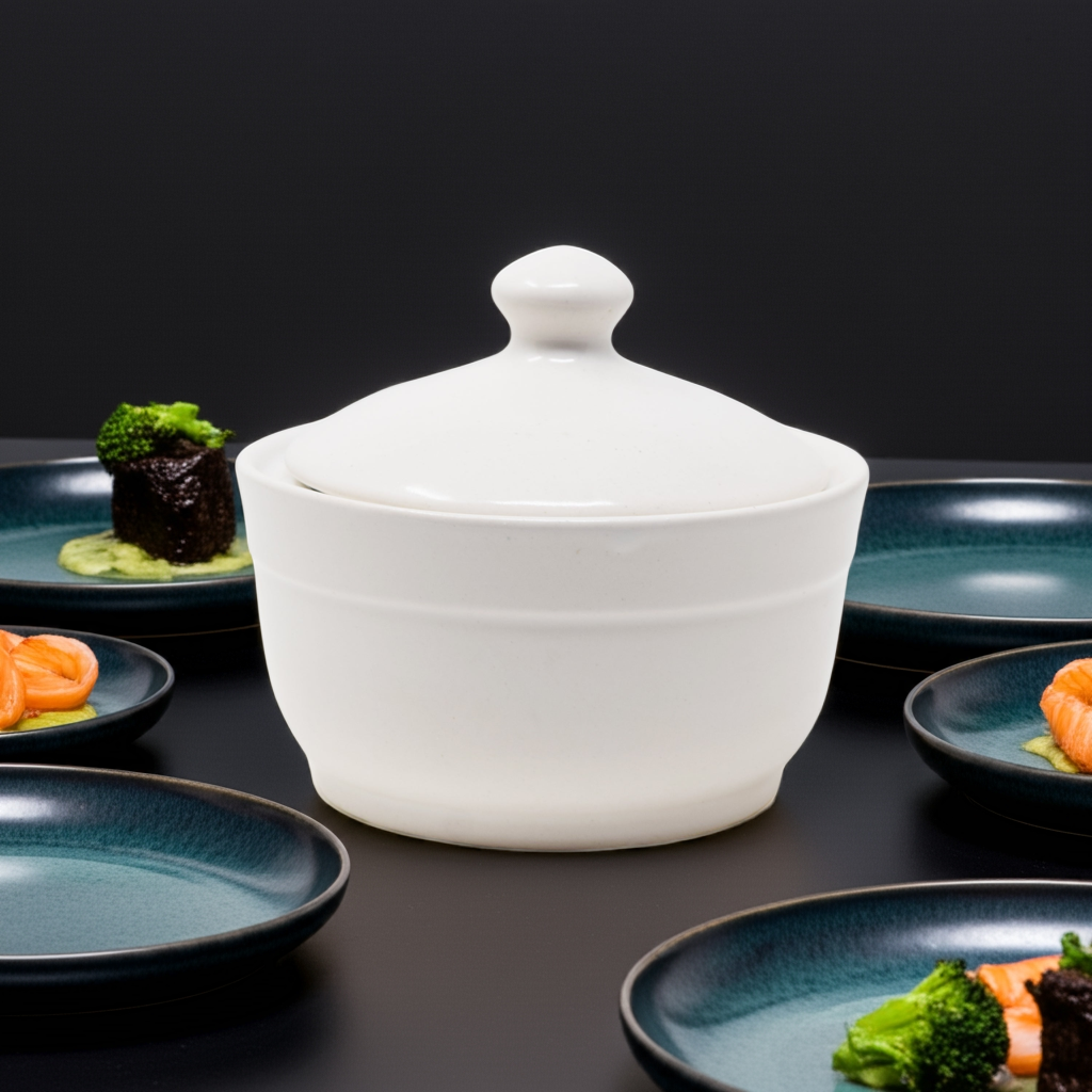 450 ml Ceramic Bowl with lid