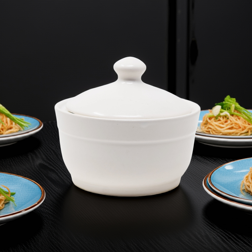 450 ml Ceramic Bowl with lid