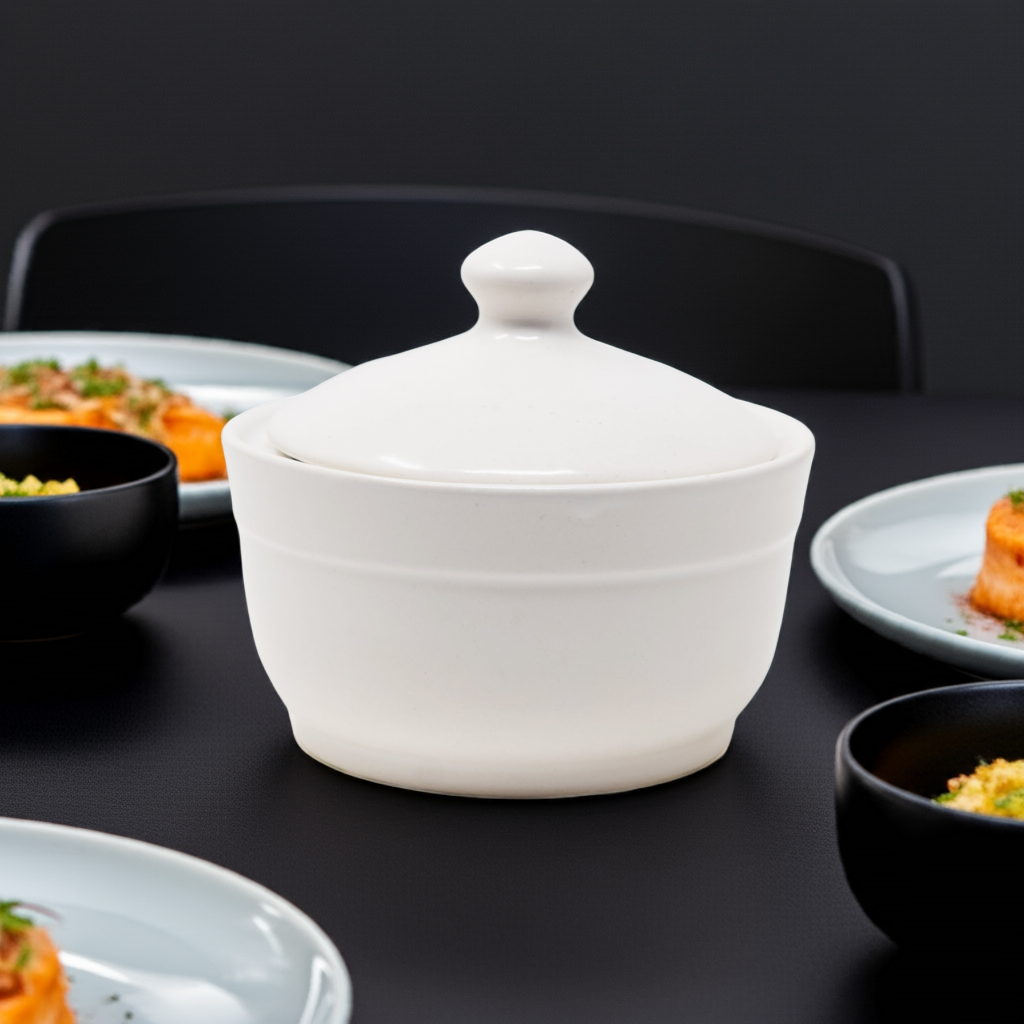 450 ml Ceramic Bowl with lid