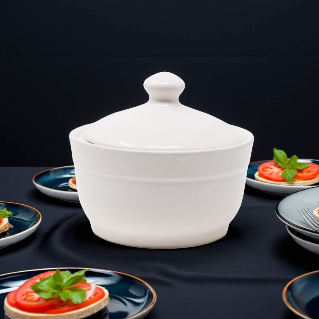 450 ml Ceramic Bowl with lid