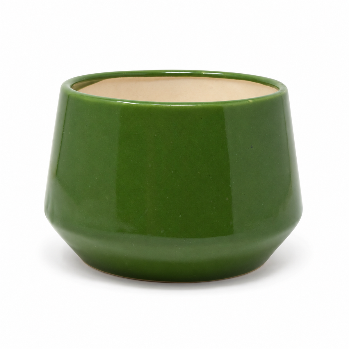 Tapered Geometric Ceramic Planter Pot 6.7x5 Inch | Indoor Garden Pot