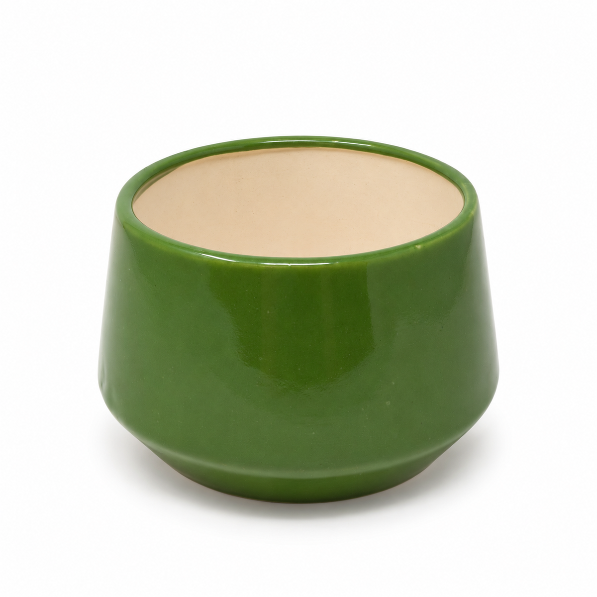 Tapered Geometric Ceramic Planter Pot 6.7x5 Inch | Indoor Garden Pot