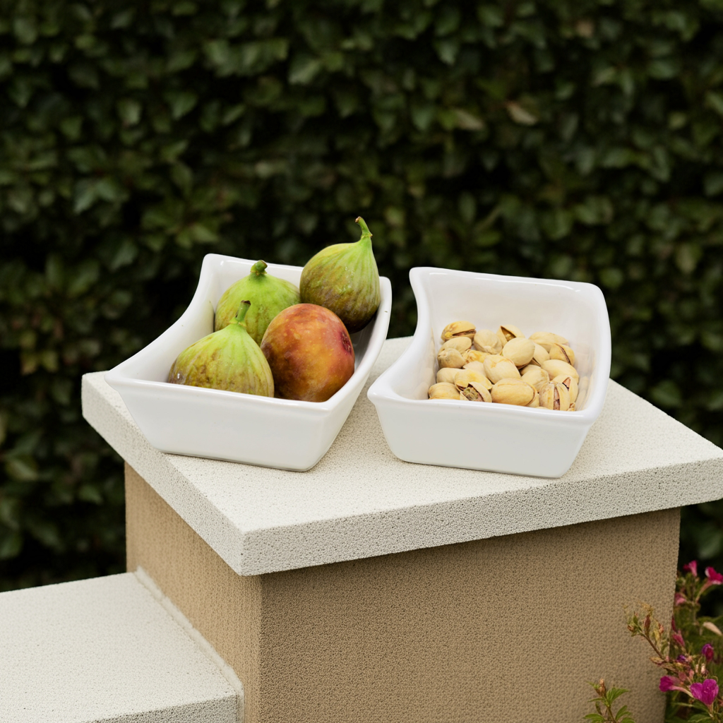 Curved Serving Trays Dishes 2 Pack