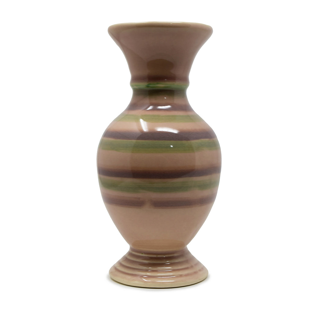 Curvaceous Ceramic Baluster Flower Vase (8 Inch) | Himalayan Inspired Table Decor