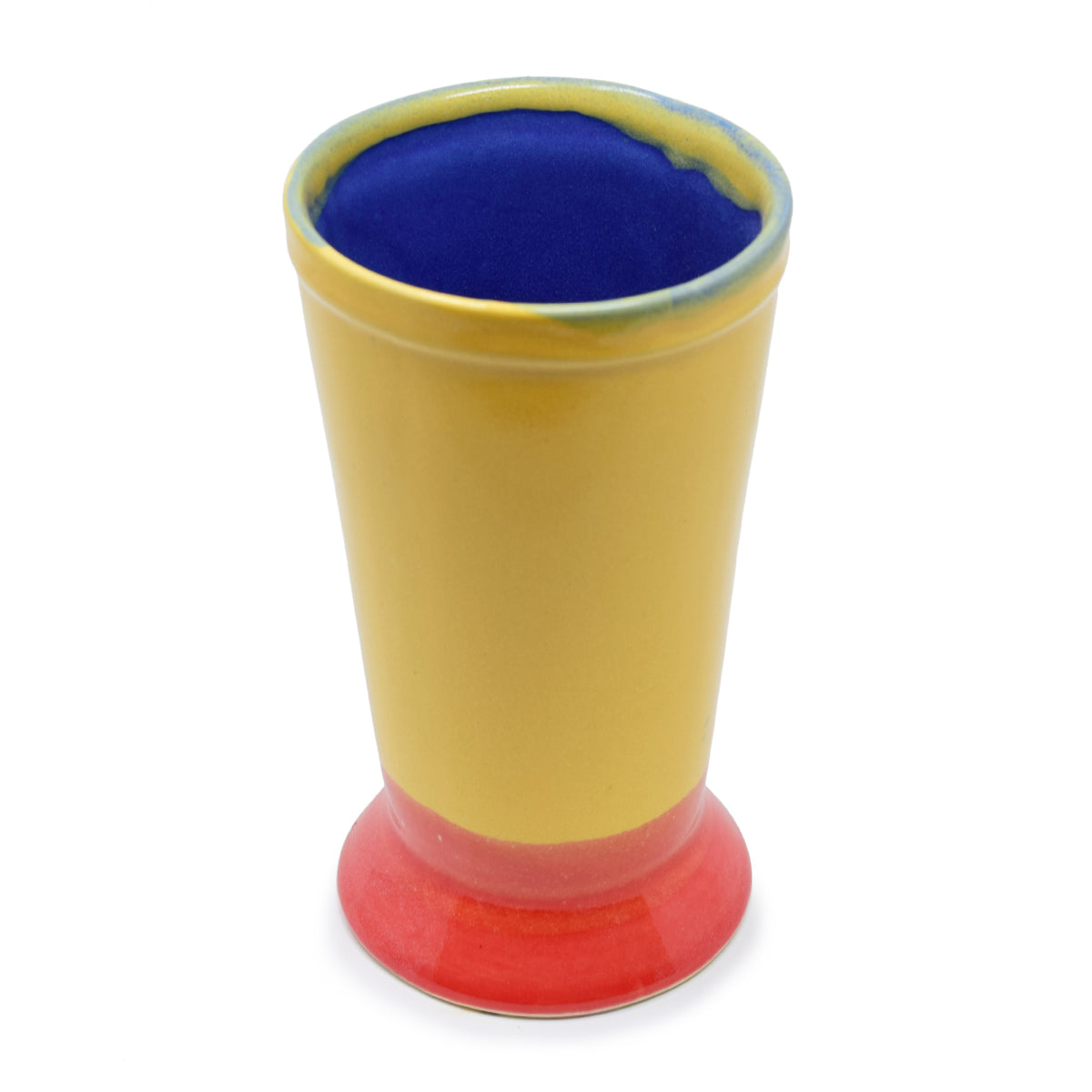 Ceramic Drinking Glass Tumbler with Flared Base – 6 Inch