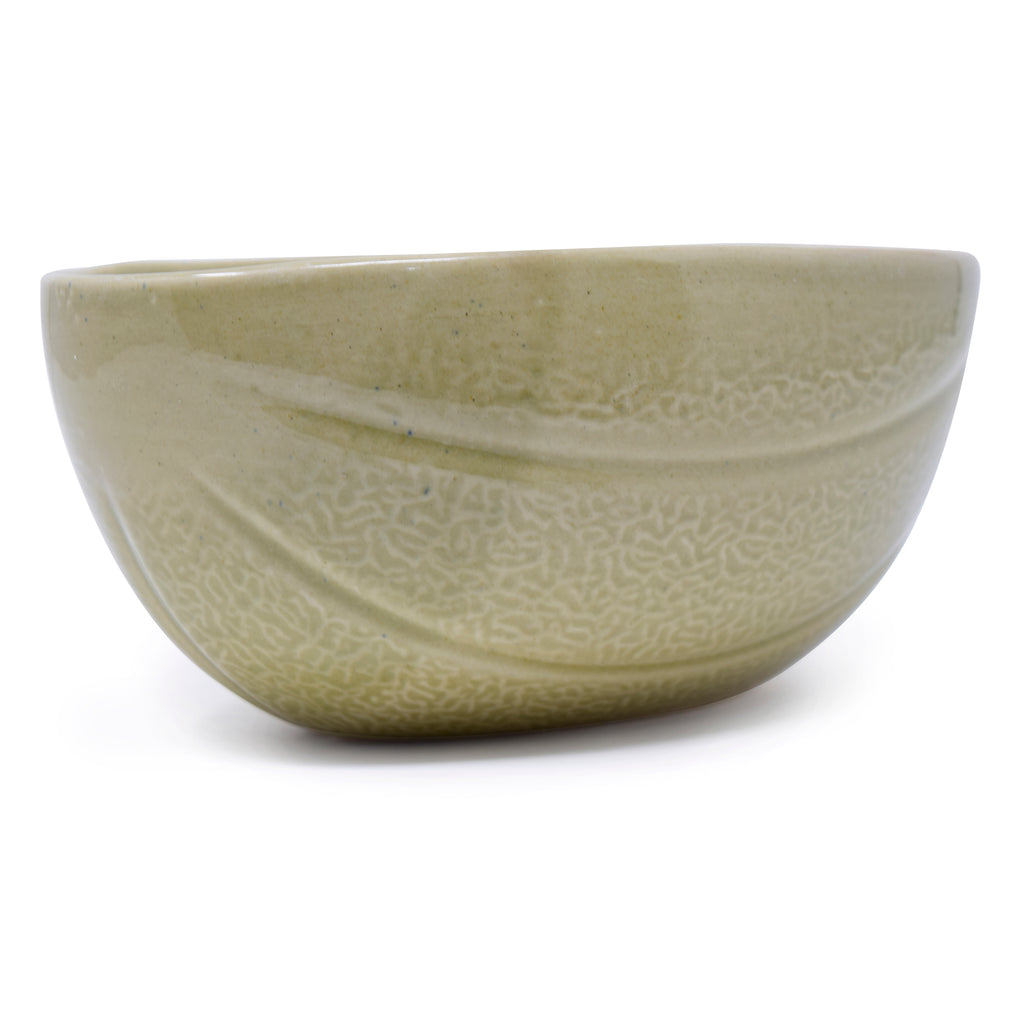Sculpted Swirl Ceramic Serving Bowl (1200 ml / 8 Inch) | Large Salad & Soup Bowl