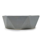 Geometric Faceted Hexagonal Ceramic Planter Dish (5.75 x 2 Inch)