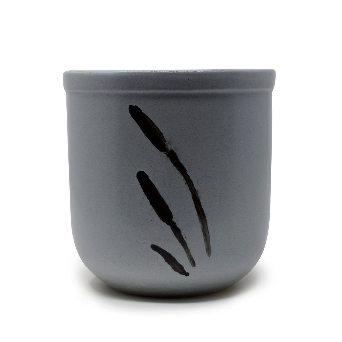 Artisanal Cylindrical Ceramic Planter Crock (7 Inch) | Himalayan Inspired Vessel