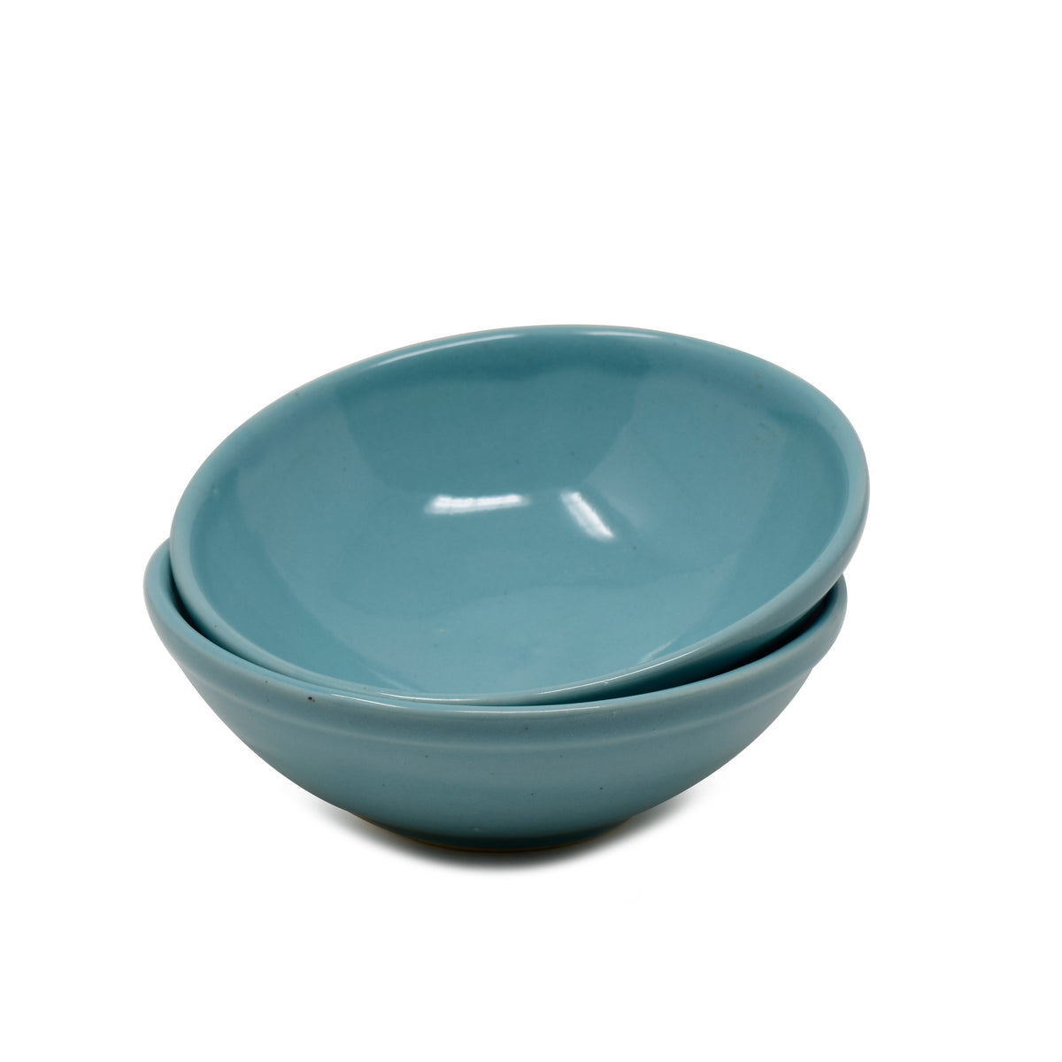 Handcrafted Flared Ceramic Shallow Bowls (250 ml) – Set of 2