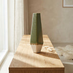 Artisanal 6-Sided Ceramic Hexagon Vase (7 Inch) | Himalayan Home Decor