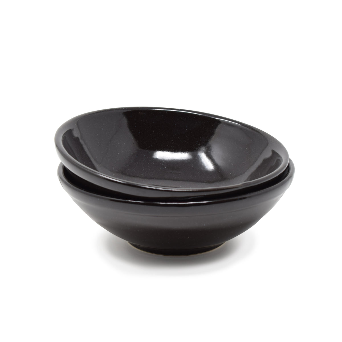 Handcrafted Flared Ceramic Shallow Bowls (250 ml) – Set of 2