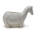 Sculptural Horse Ceramic Planter Pot (6 x 4 Inch) | Artisanal Animal Home Decor