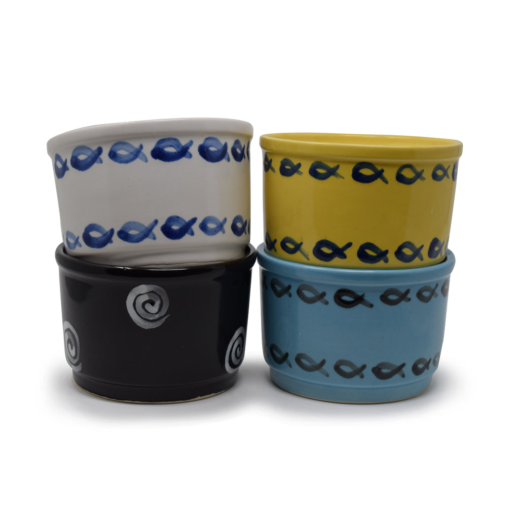 Low-Profile Cylindrical Ceramic Planter Pot (5 x 3.5 Inch) | Himalayan Style Container