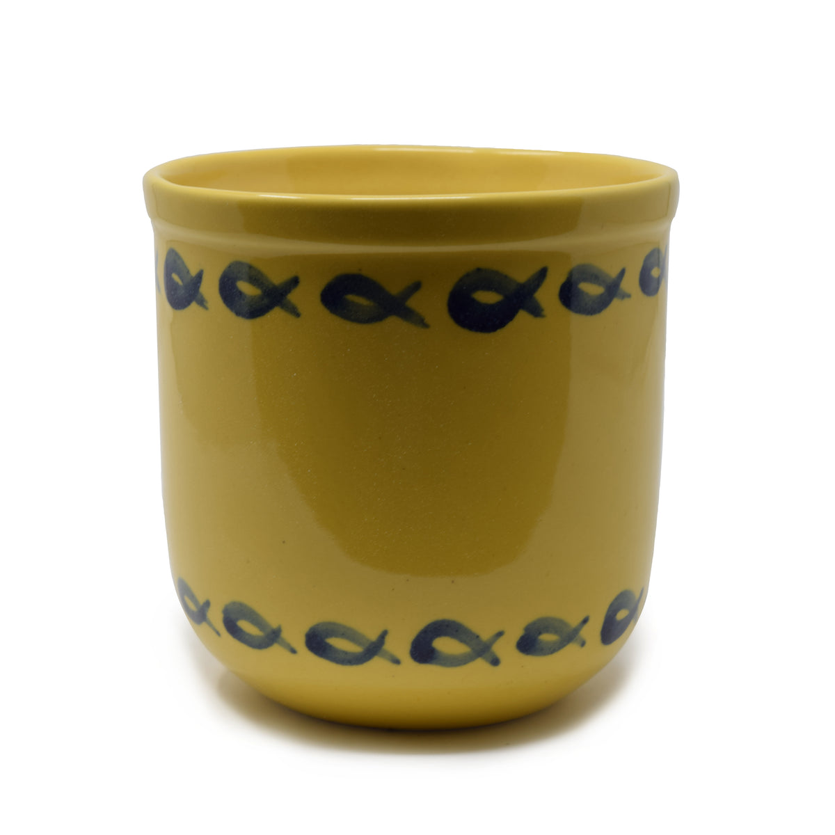 Artisanal Cylindrical Ceramic Planter Crock (7 Inch) | Himalayan Inspired Vessel