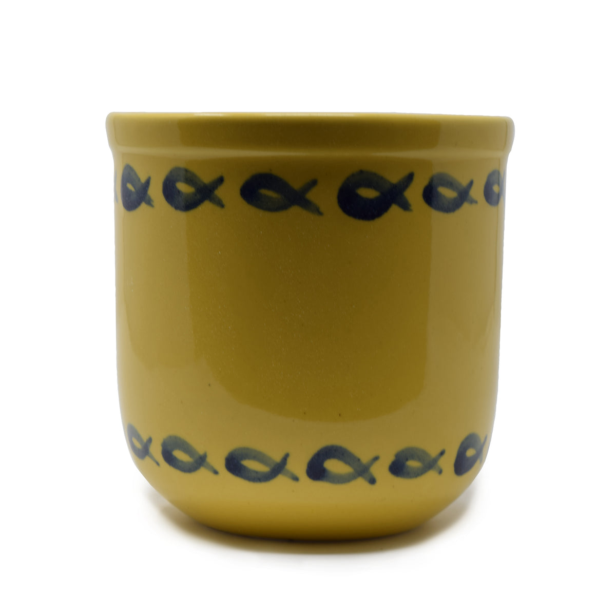 Artisanal Cylindrical Ceramic Planter Crock (7 Inch) | Himalayan Inspired Vessel