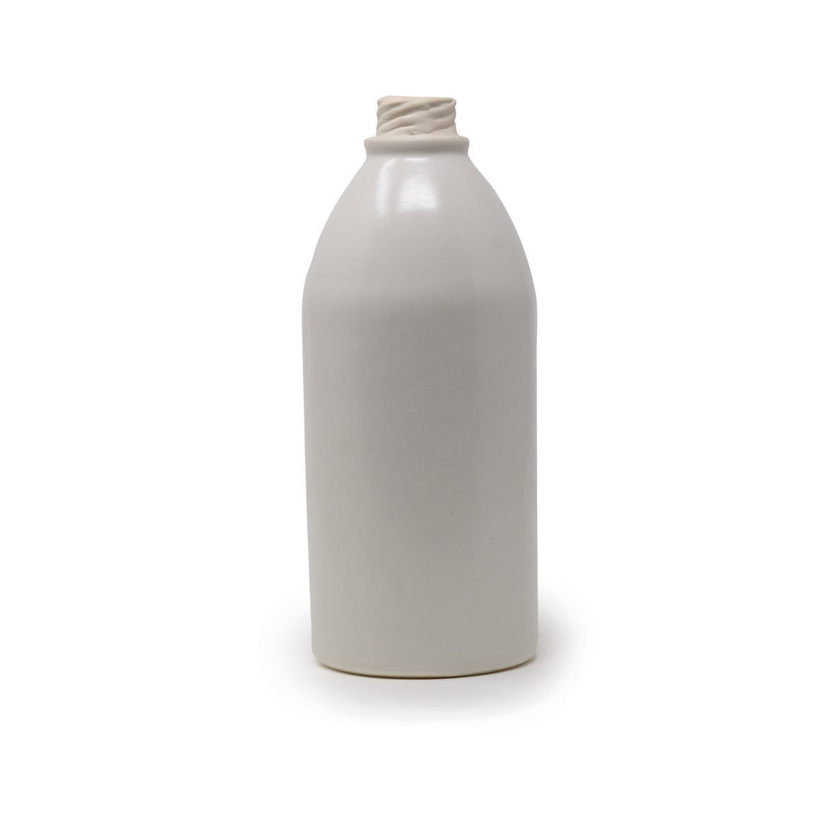 Textured-Spout Ceramic Bottle Vase (9 x 3.3 Inch) | Himalayan Inspired Vessel