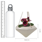 Faceted Diamond Hanging Ceramic Planter Vessel (16 x 9 cm)
