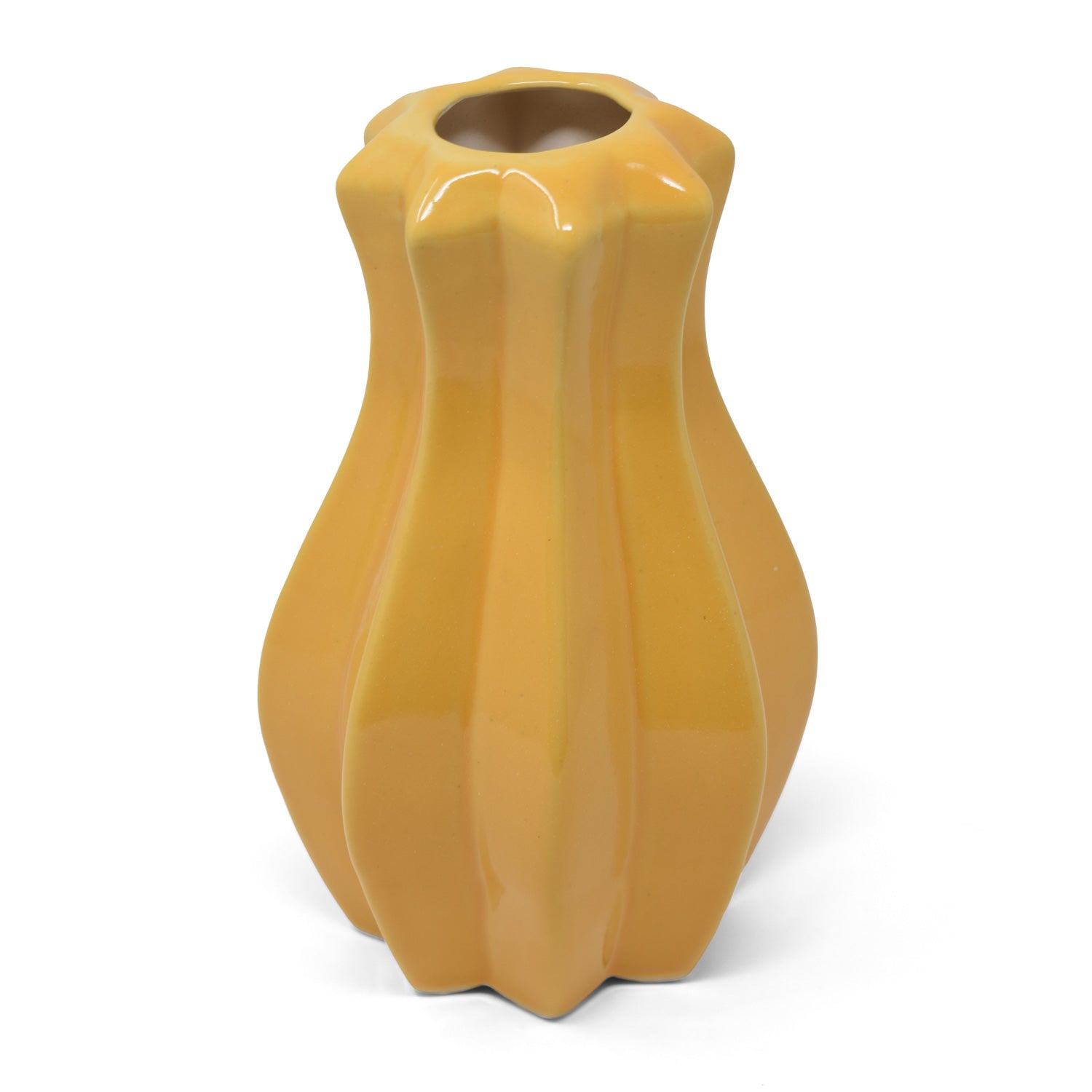 Groove Ceramic Vase 8 inches