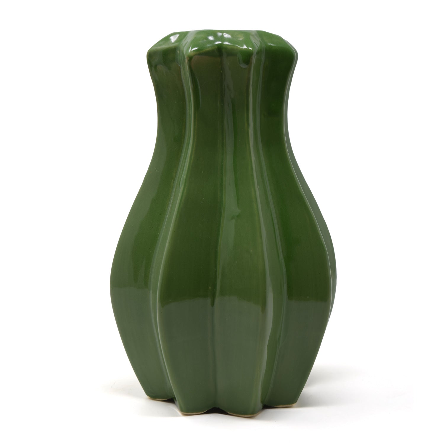 Groove Ceramic Vase 8 inches