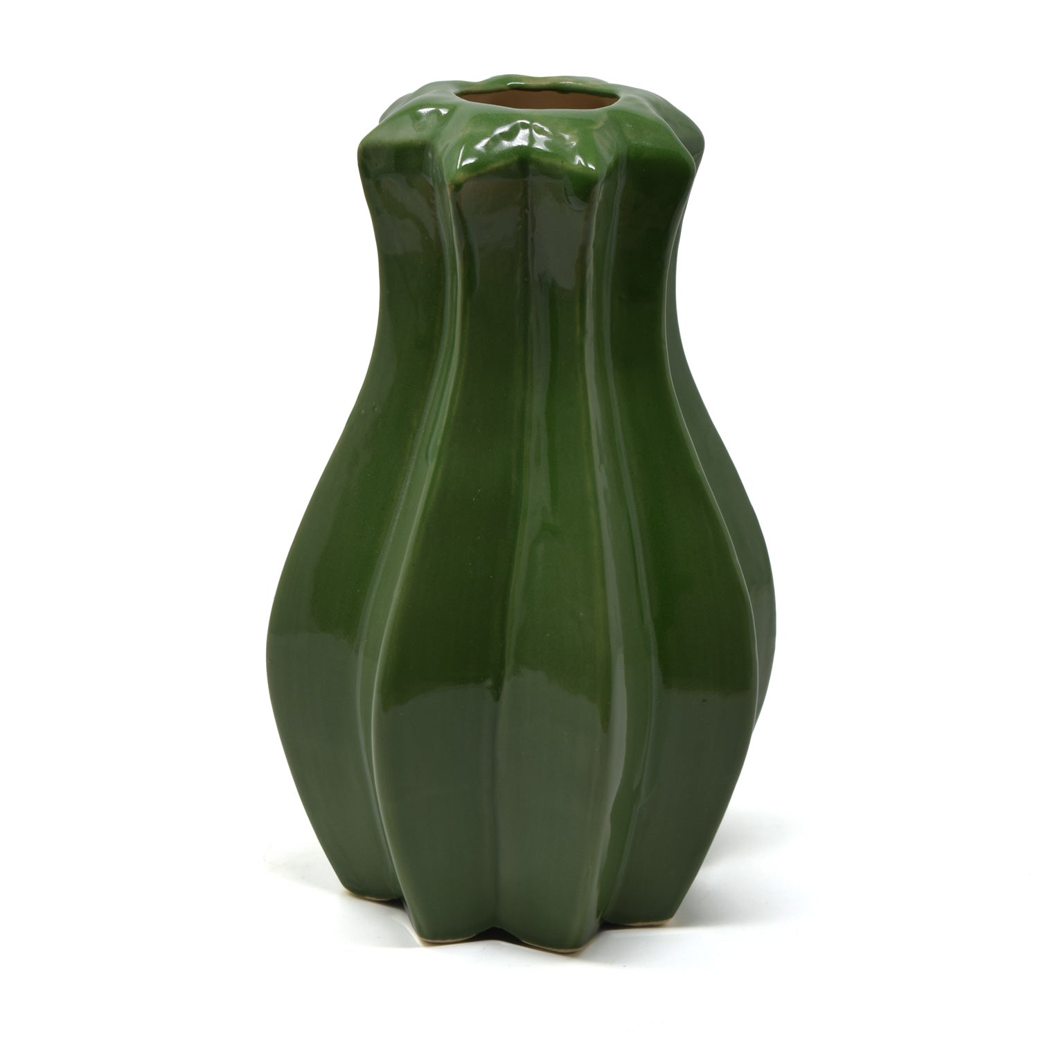 Groove Ceramic Vase 8 inches