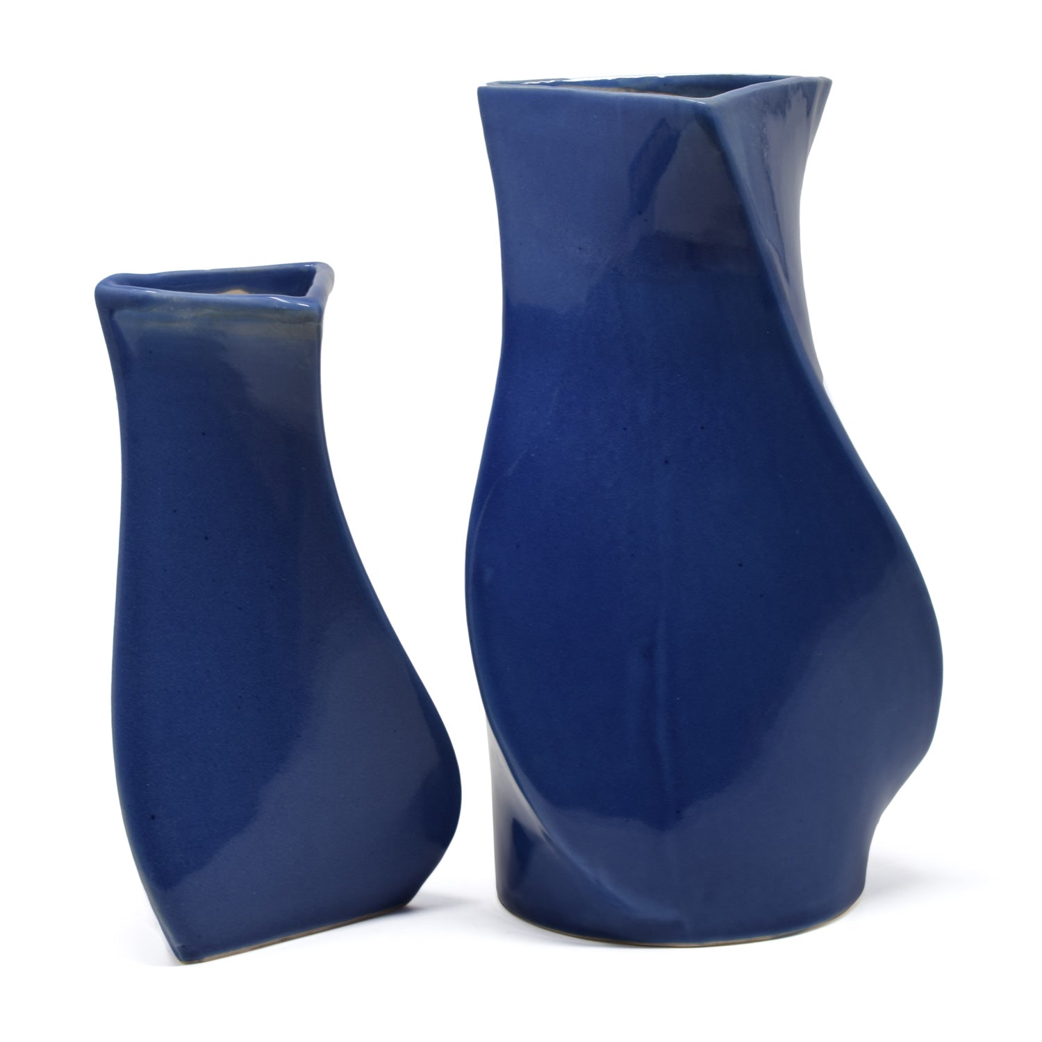 Twisted Ceramic Flower Vase 7 inches