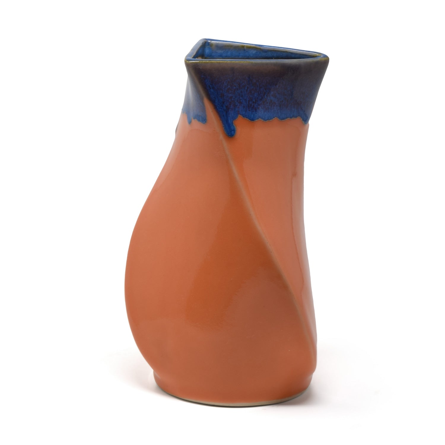 Twisted Ceramic Flower Vase 7 inches