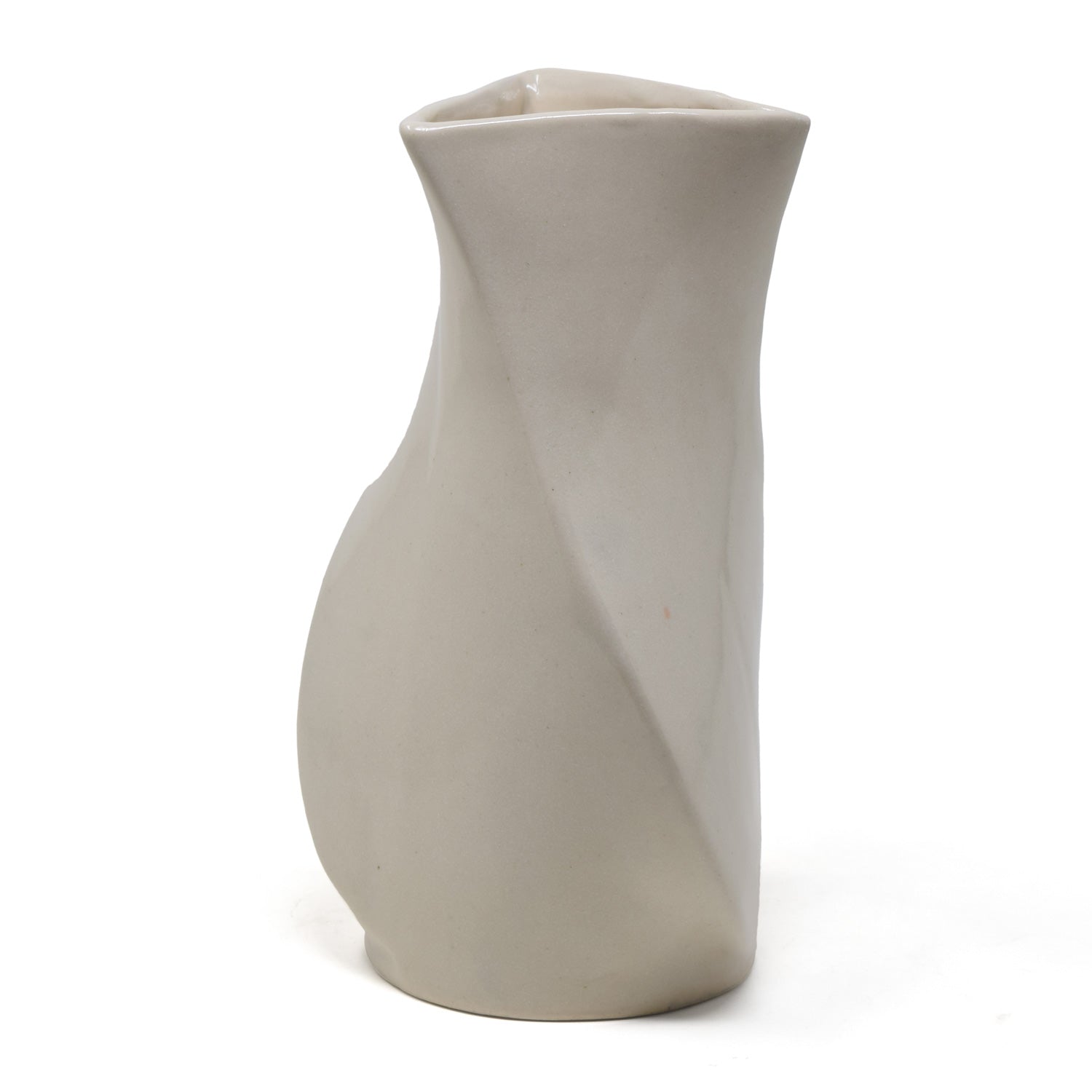 Twisted Ceramic Flower Vase 7 inches