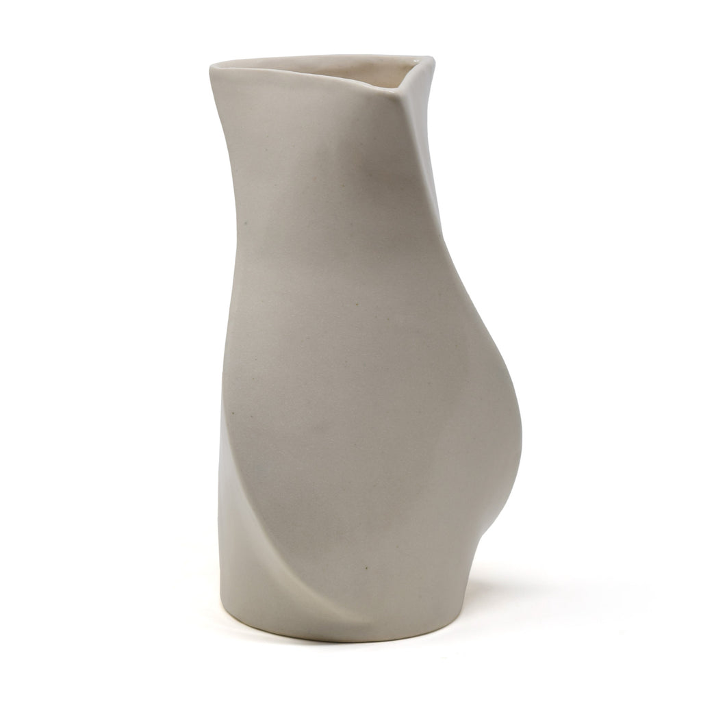 Twisted Ceramic Flower Vase 7 inches