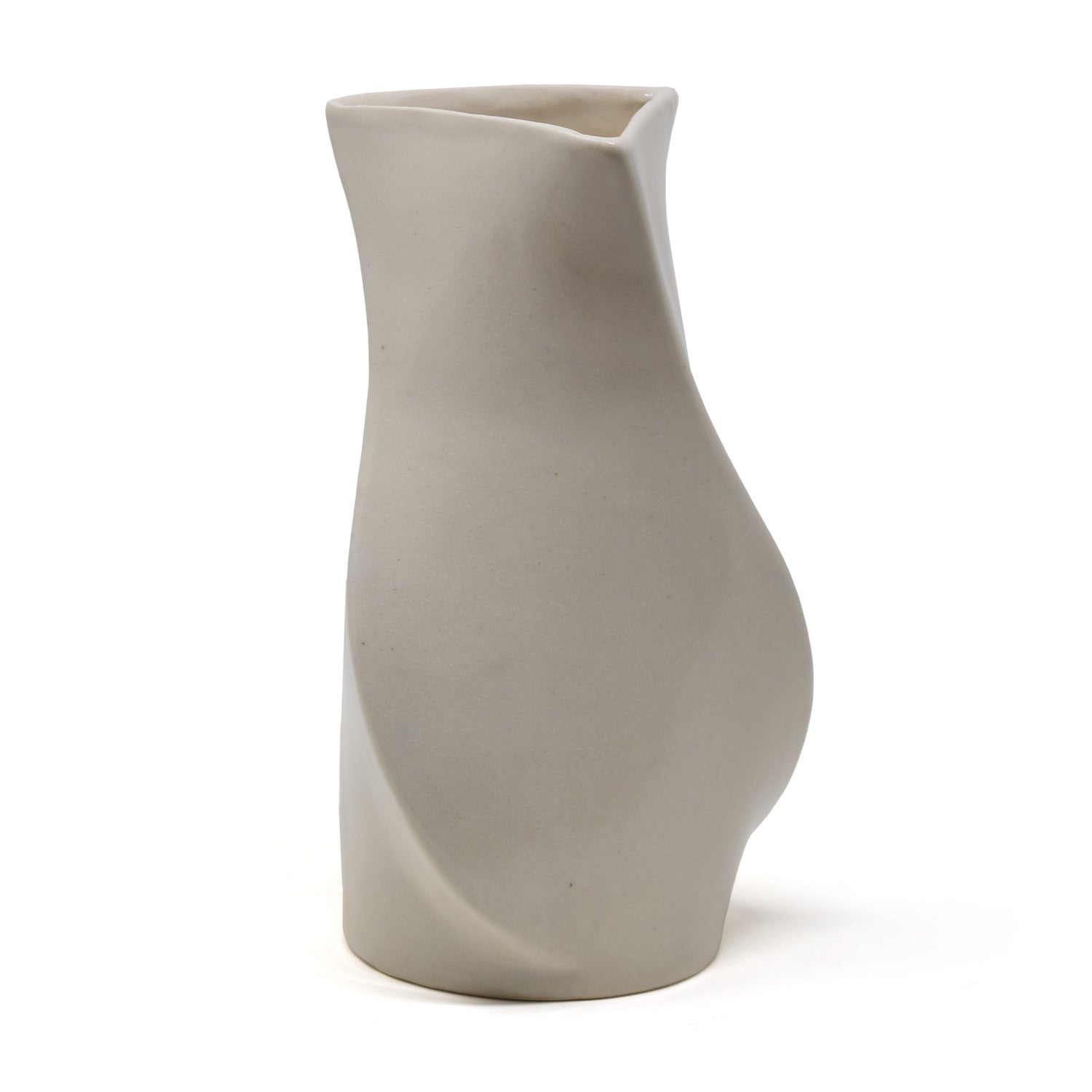 Twisted Ceramic Flower Vase 7 inches
