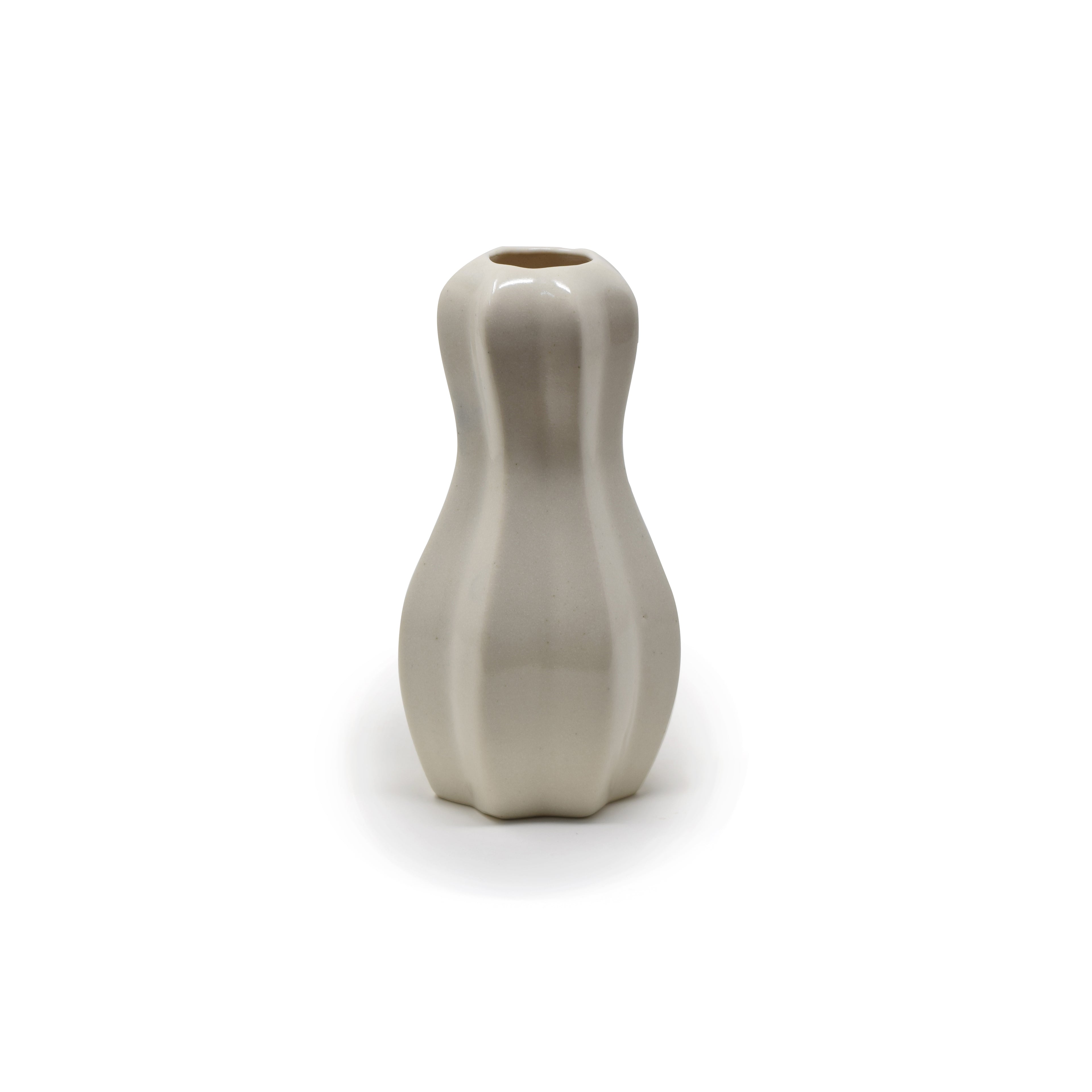 Groove Ceramic Vase 6.5 inches