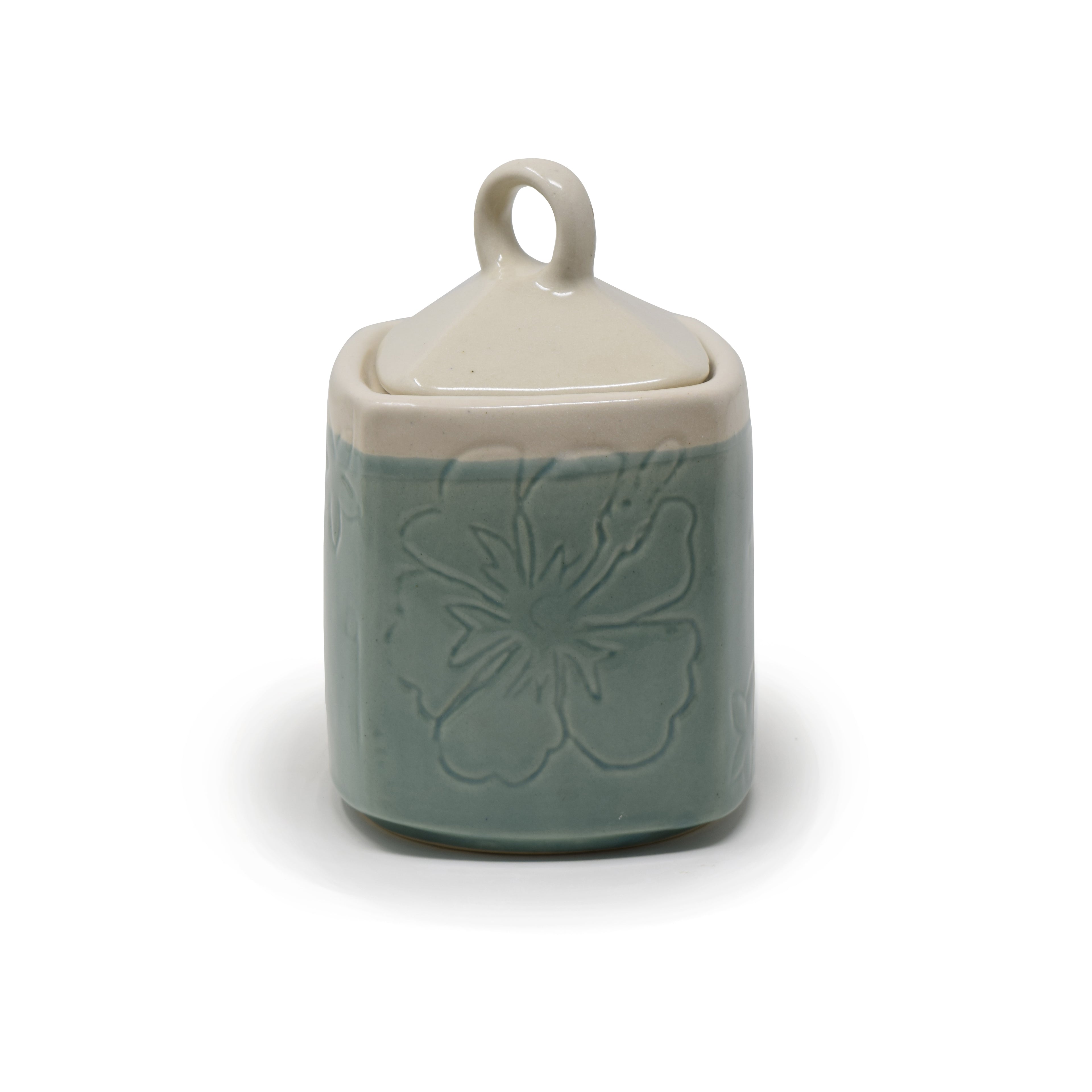 750 ml Square Ceramic Jar with Lid