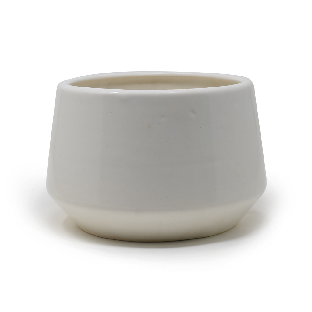 Tapered Geometric Ceramic Planter Pot 6.7x5 Inch | Indoor Garden Pot