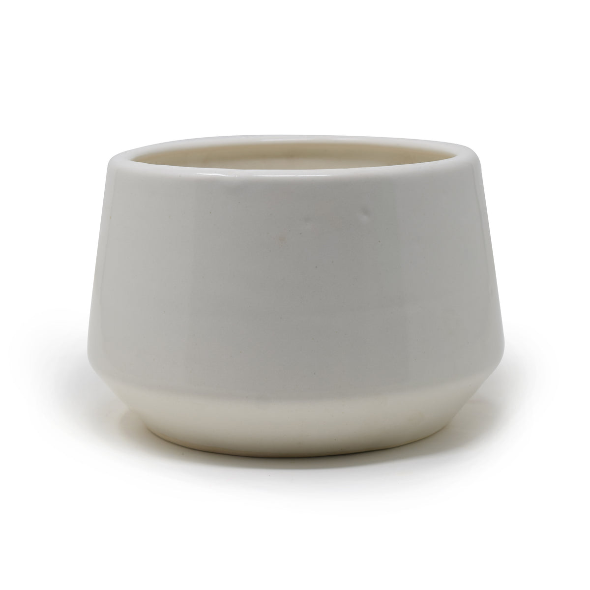 Tapered Geometric Ceramic Planter Pot 6.7x5 Inch | Indoor Garden Pot