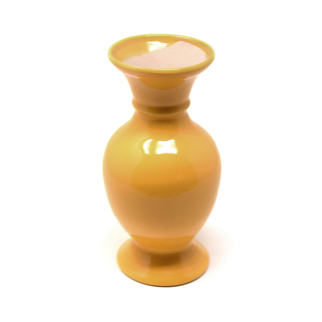 Curvaceous Ceramic Baluster Flower Vase (8 Inch) | Himalayan Inspired Table Decor
