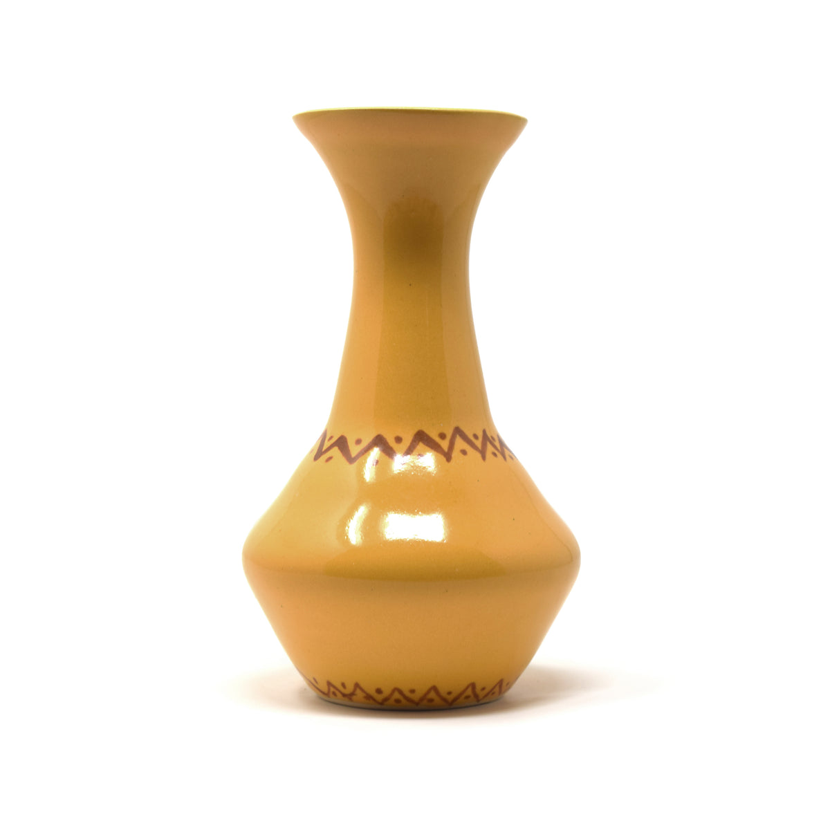 Handmade Ceramic Flared Flower Vase (8 Inch / 20 cm) | Himalayan Inspired Home Decor