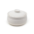 Rounded Ceramic Casserole Pot with Lid (1 Liter) | Serving Bowl
