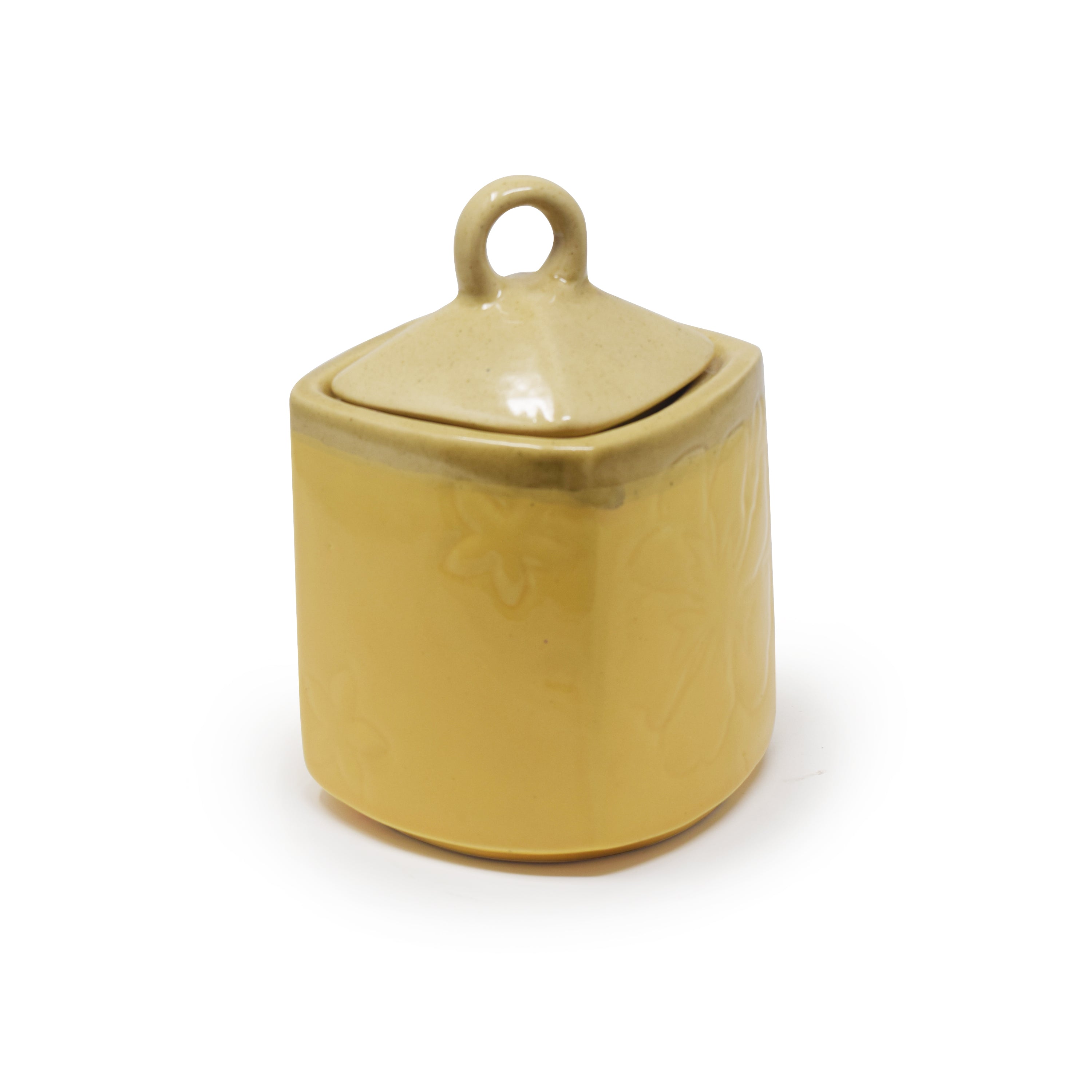 750 ml Square Ceramic Jar with Lid