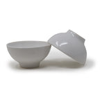 Handcrafted Footed Ceramic Soup & Snack Bowls (Set of 2) | Japanese Style Stoneware Katori