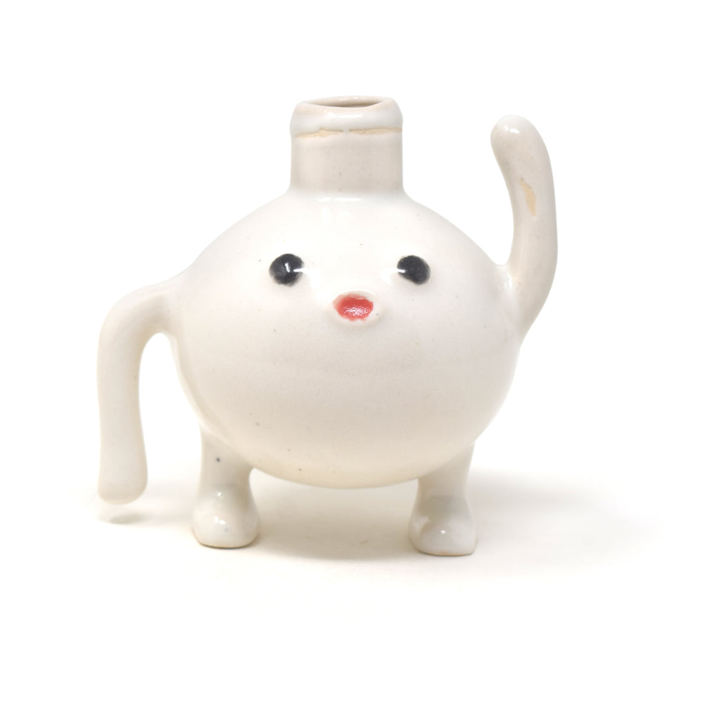 Round Happy Face Ceramic Vase