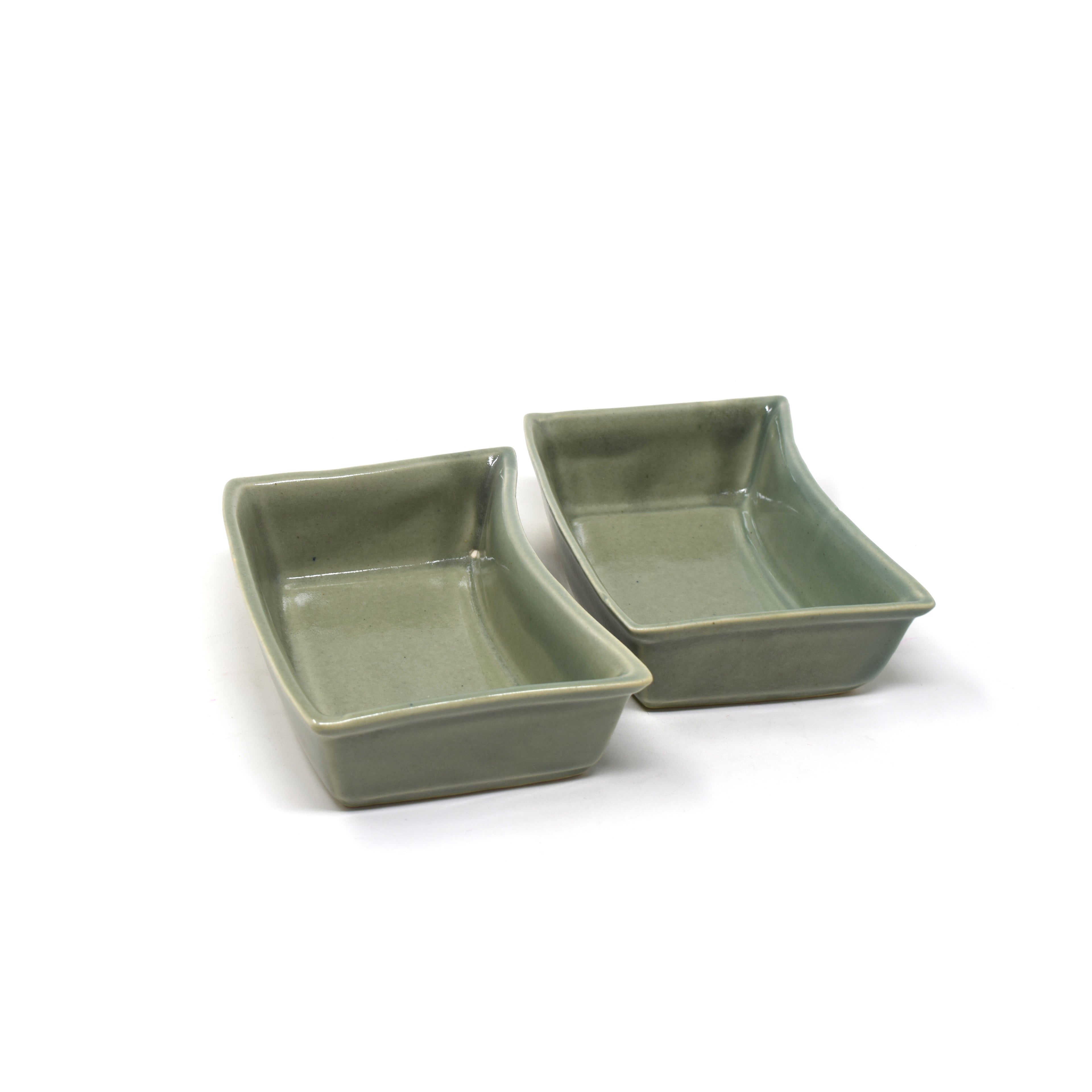 Curved Serving Trays Dishes 2 Pack