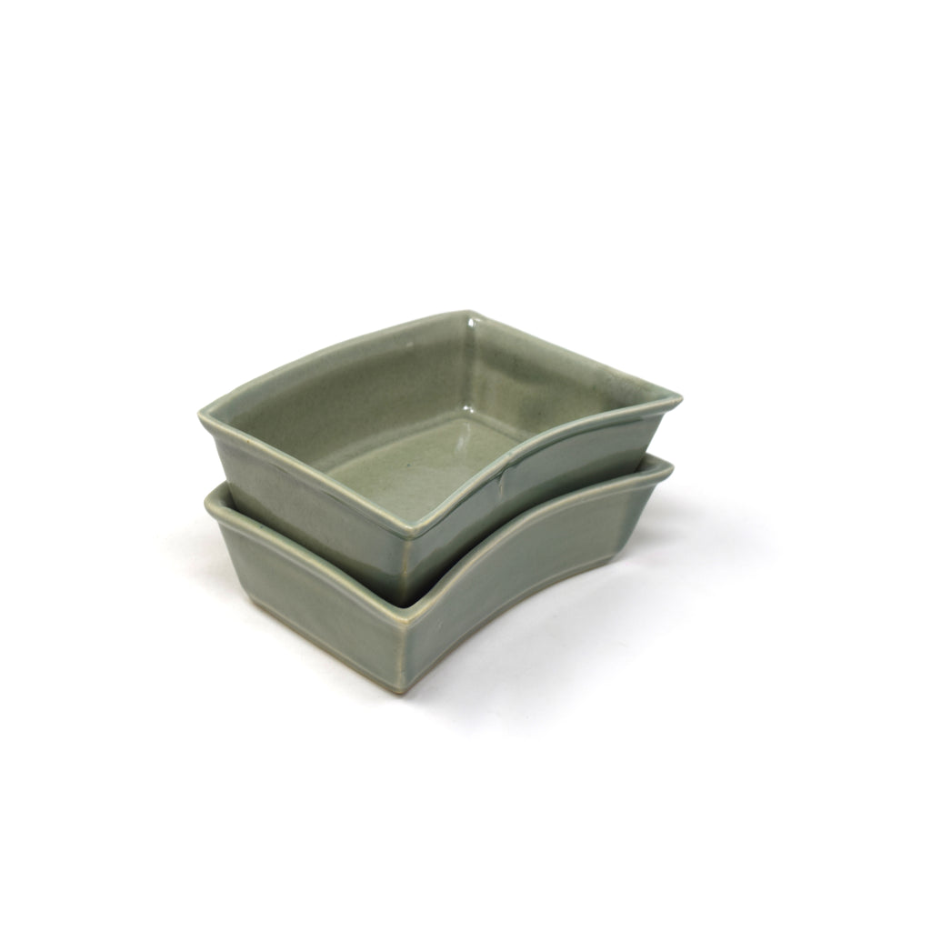 Curved Serving Trays Dishes 2 Pack