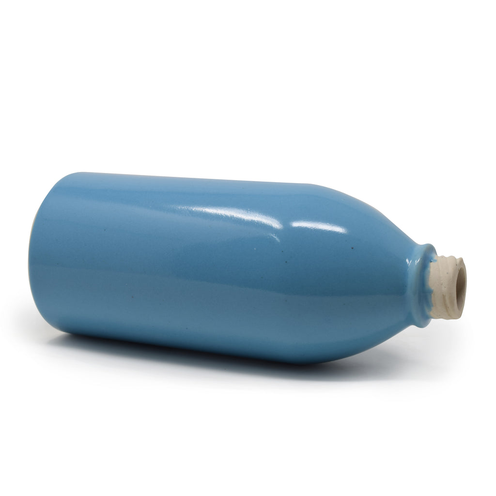 Textured-Spout Ceramic Bottle Vase (9 x 3.3 Inch) | Himalayan Inspired Vessel