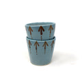 Tapered Ceramic Mini Planter Pots Set of 2 with Drainage | 3.5x3.25 Inch