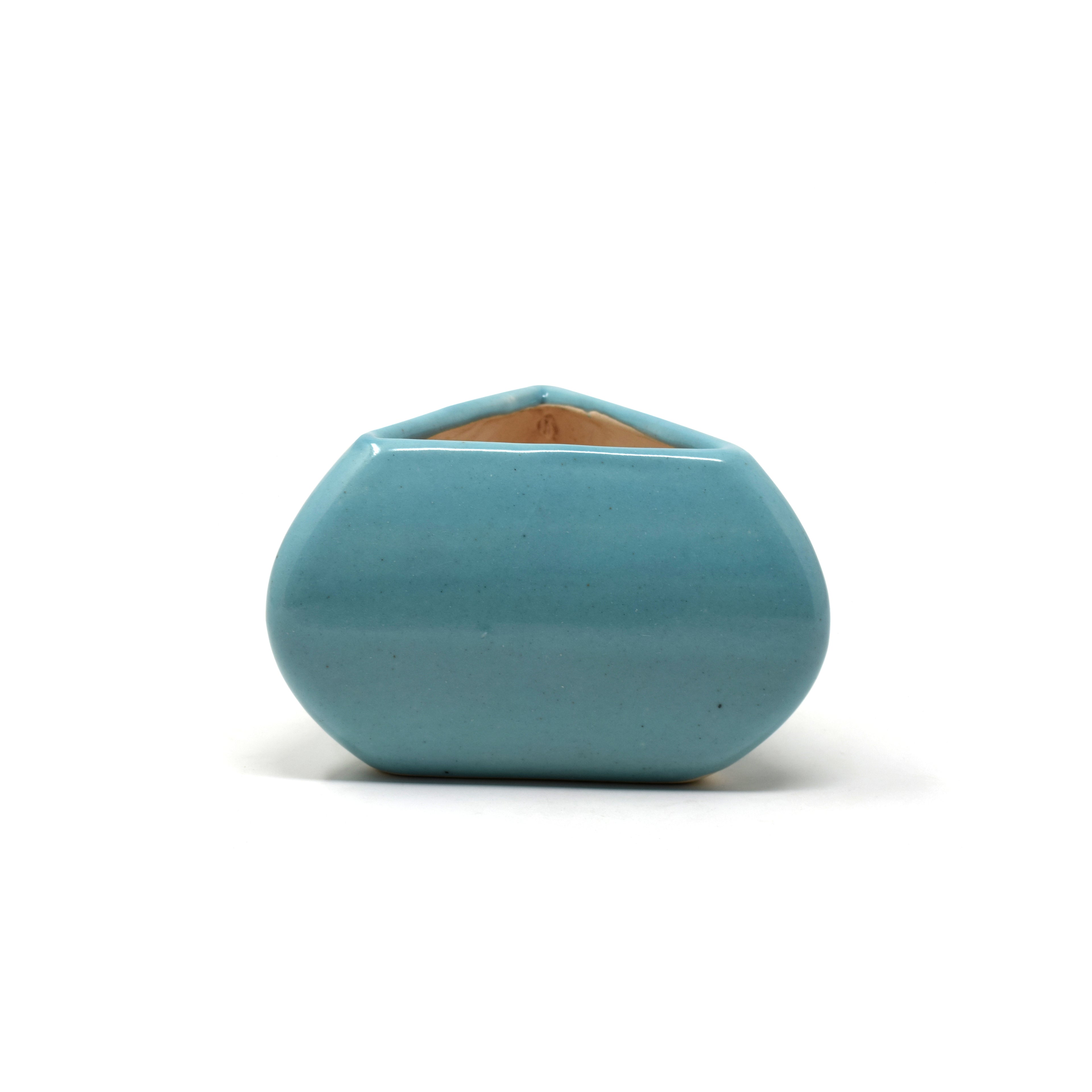 Parametic Geometric Triangle Ceramic Bonsai Plant Pot Planter