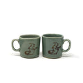 Hand-Painted Witch Silhouette Ceramic Tea Cups (Set of 2) | 175 ml Mugs