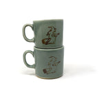 Hand-Painted Witch Silhouette Ceramic Tea Cups (Set of 2) | 175 ml Mugs