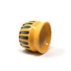Ceramic Planter Pot, Ribbed Design