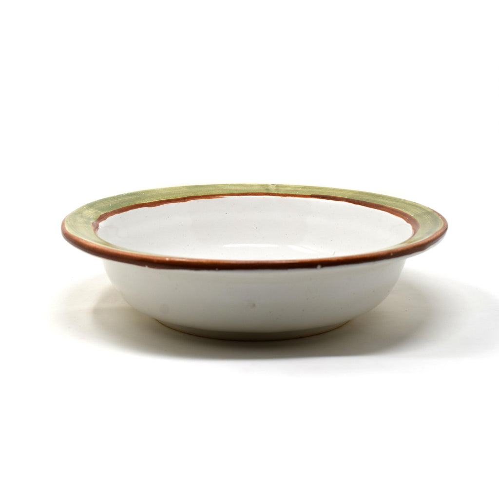 Set of 2 Deep Pasta Ramen Noodle Ceramic Plate Bowl with Rim 9.5 inches